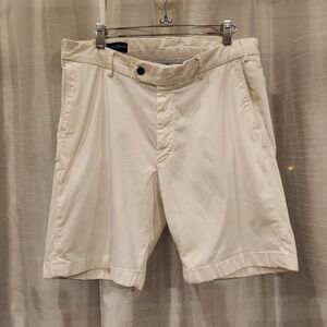 Peter Millar Elite Golf Mens Shorts size 35 Chino Beige Golf 100% Pima Cotton